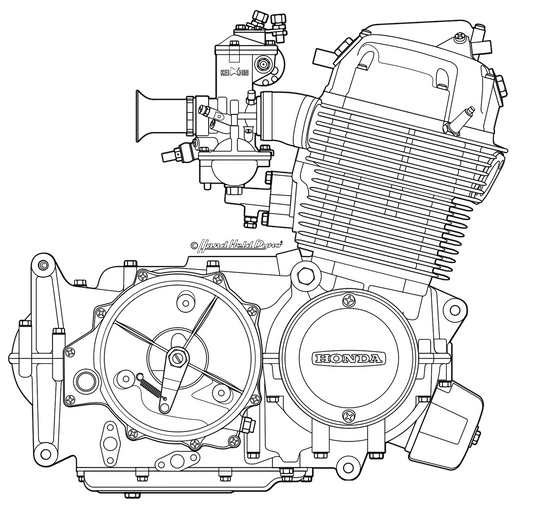 Honda SOHC CB350F series 1972 to 1974