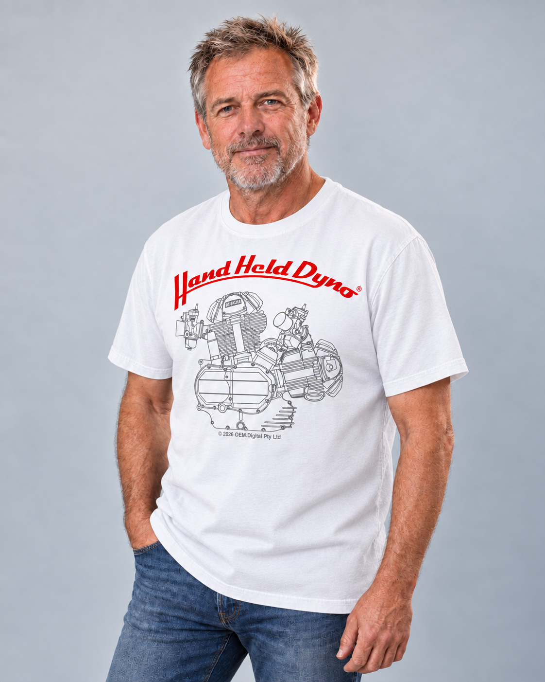 Ducati Bevel Squarecase Engine Tee