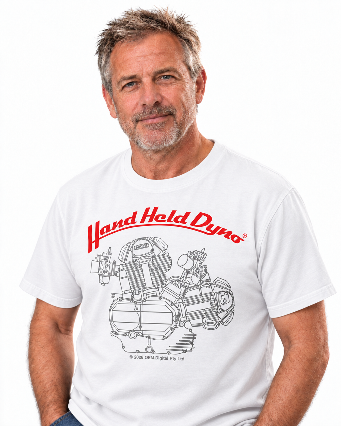 Ducati Bevel Squarecase Engine Tee