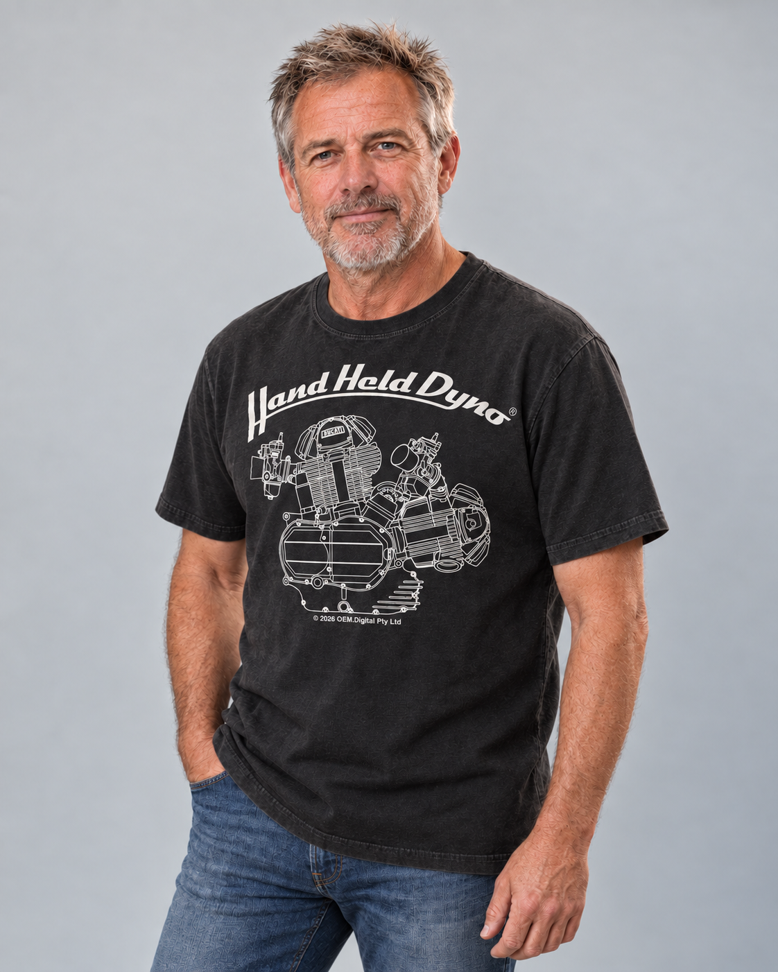 Ducati Bevel Squarecase Engine Tee