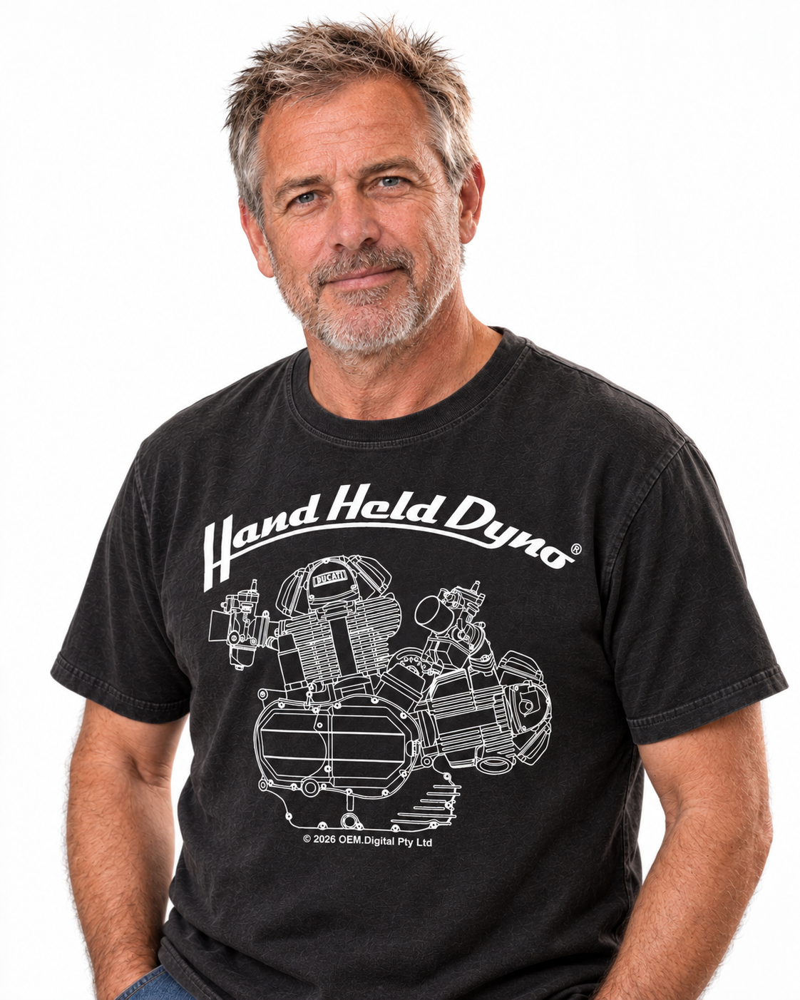 Ducati Bevel Squarecase Engine Tee