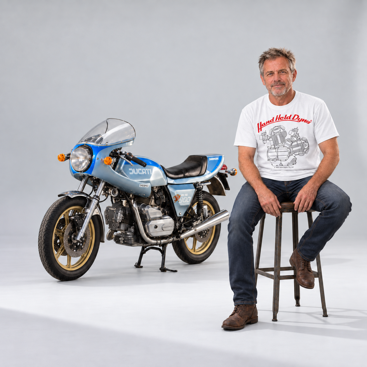 Ducati Bevel Squarecase Engine Tee