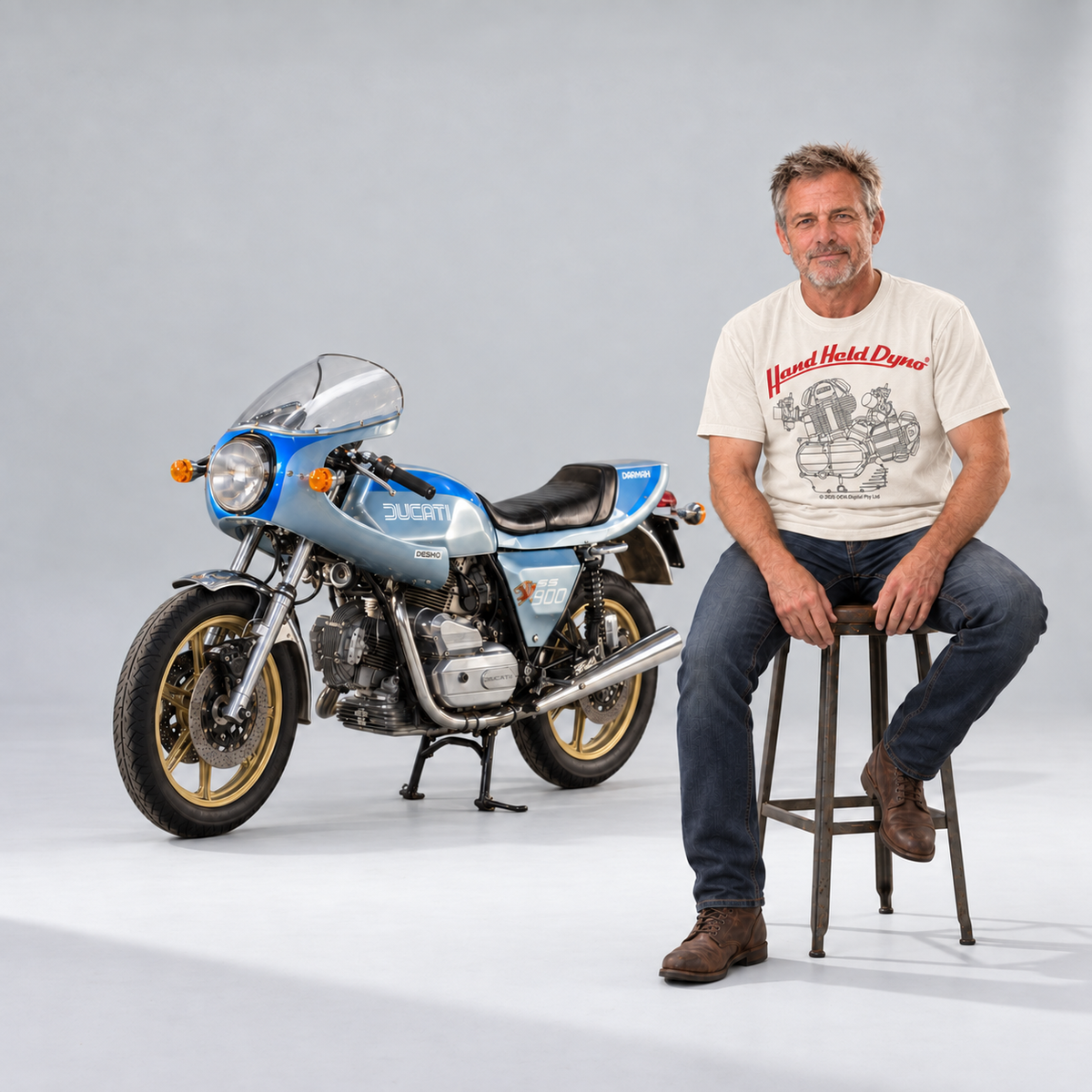 Ducati Bevel Squarecase Engine Tee