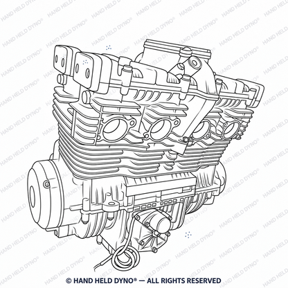 Suzuki GS550E–GS1150E engine line drawing — 1254 × 1254 px.